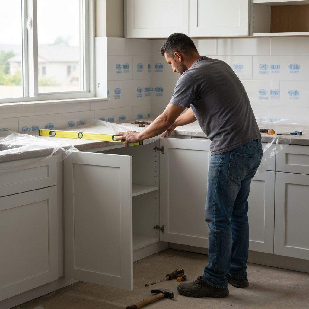 Installation de portes de meubles de cuisine
